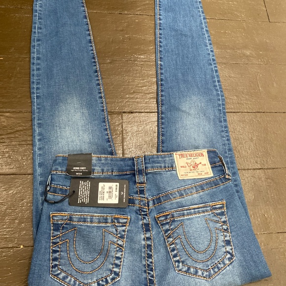 NWT True Religion super Skinny High Rise Jennie Curvy Blue Jeans Size 26 red tag - Picture 5 of 7